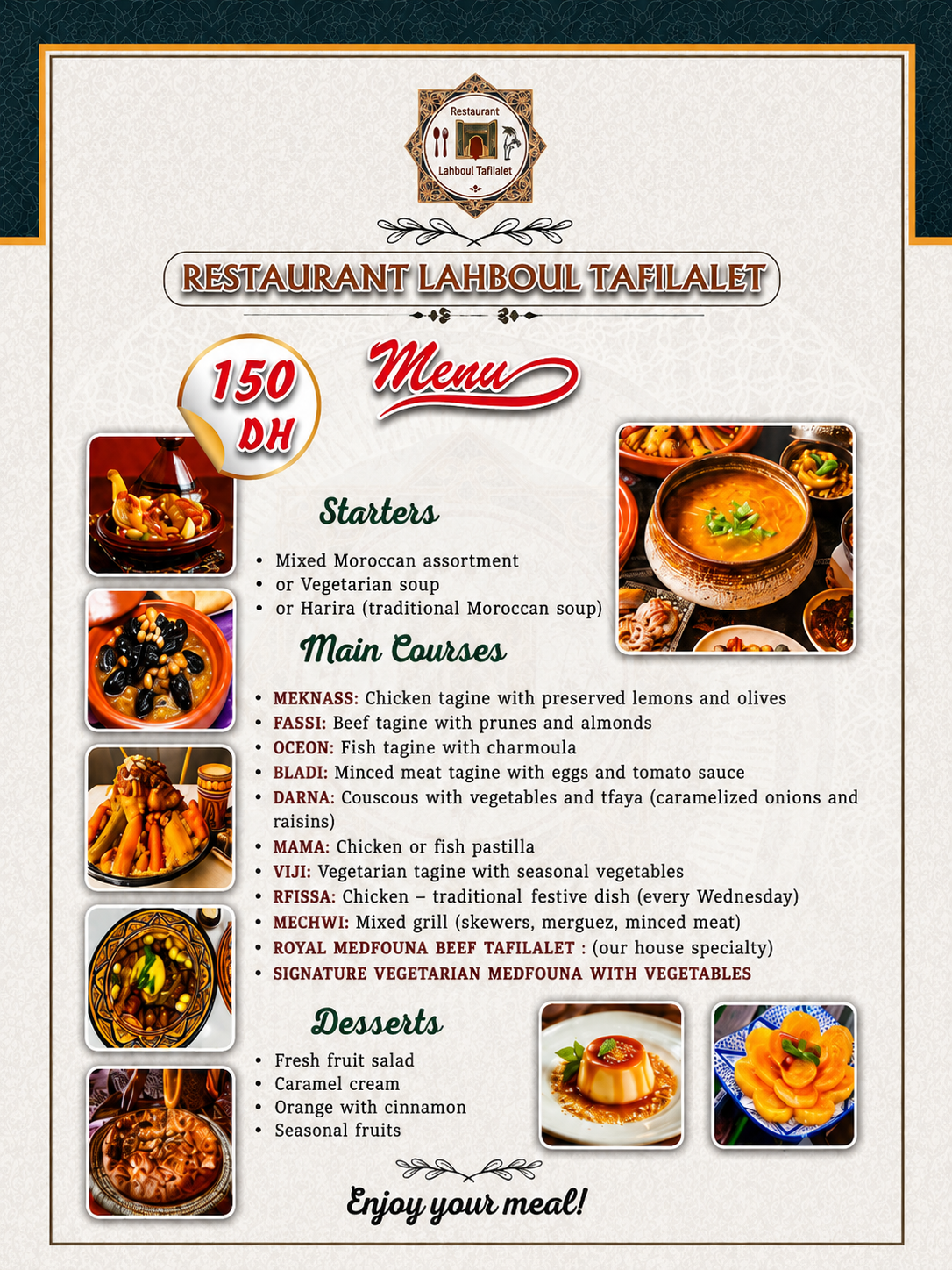 Restaurant Lahboul menu prices